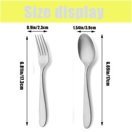 12-Piece Dinner Forks and Spoons,Spoons and Forks Set Stainless Steel, Steel Silverware Flatware Eating Utensils Set for Home Kitchen Restaurant, Food Grade Metal & Streamline Design