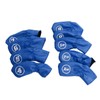 9Pcs Golf Iron Head Covers PU Waterproof Golf Club Headcovers
