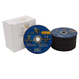 Eco Edge 25-Pack 3-Inch Cut Off Wheel: Aluminum Oxide Double Reinforced Cutting Disc Size (3"x1/16") 3/8" Arbor for Die Grinder, Ultra Thin Superior Cutting Wheels