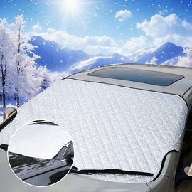 Car Windscreen Cover,140x95cm Windshield Cover for Ice and Snow,Car Front Windscreen Cover,Car Windscreen Frost Cover,Windshield Snow Cover Protector,Car Windshield Protective Cover,for Most Cars