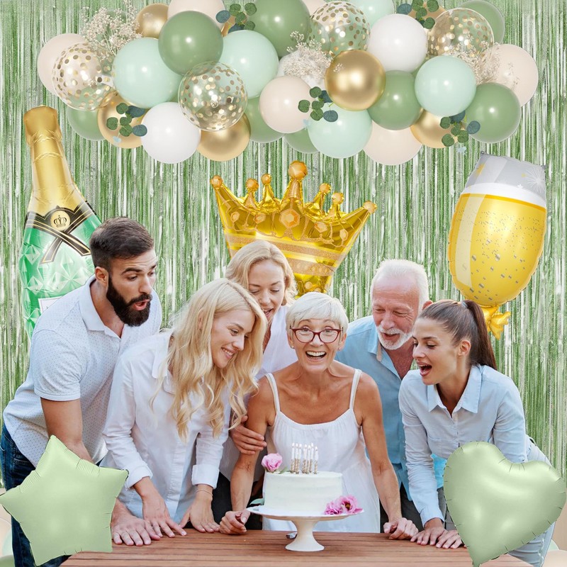 Ouddy Life Sage Green Bachelorette Party Supplies, Bridal Shower Decorations