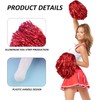 Metallic Foil Cheerleading Pom Poms with Baton Handle, 2 Piece