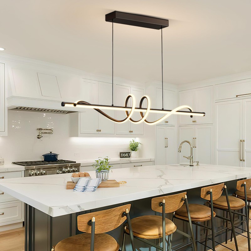 Zihoi Modern LED Pendant Lights, Ceiling Chandelier Dimmable with Remote