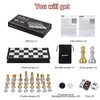 QuadPro 3 in 1 Magnetic Chess Checkers Backgammon Board Game