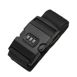 PATIKIL Luggage Straps, Suitcase Straps Adjustable Luggage Belts Strap with Combination Lock TSA Approved for Luggage Suitcases Travel, Black