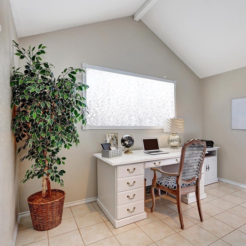 VSUDO Privacy Window Film, Diamond Pattern Window Tint for Home,