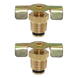Bxian 2PCS 1/4 Inch NPT Air Valve Air Compressor Drain Valve All Brass Plug Wing Type Valve Waterway Adapter for Gas Storage Tank Water Storage Tank Gas Cylinders