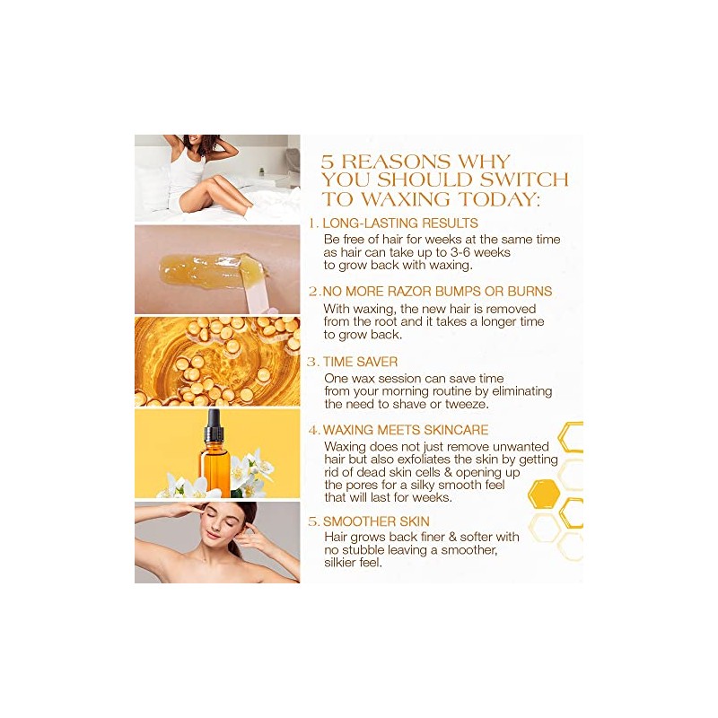 GiGi Hard Wax Beads, Golden Honee All Purpose Hair Removal