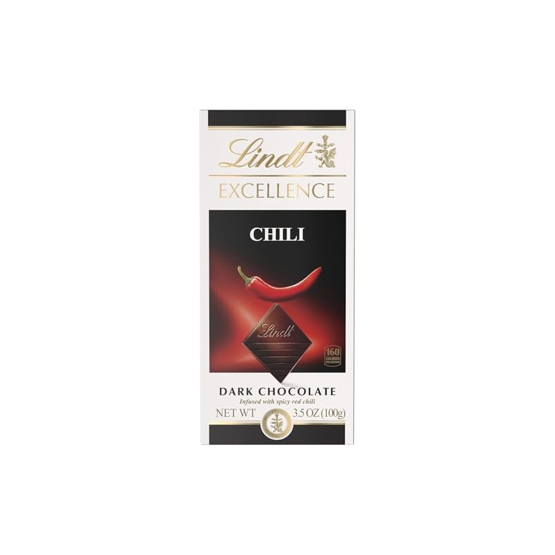 Lindt Excellence Dark Chocolate with Chili Bar, 3.5 Oz, 2