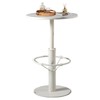 Diwhy Industrial Pub Table 23.6" Iron Round Desktop 37.4" Height