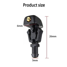 2 PCS Front Windshield Washer Nozzles, Front Windshield Washer Spurter Straight Pillar Sprayer Nozzle Compatible with 2004-2013 Ford F150, Replaces OEM #: 3W7Z17603AA