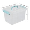 Wakikini 6 Quart Plastic Storage Bin with Lid and Handle,