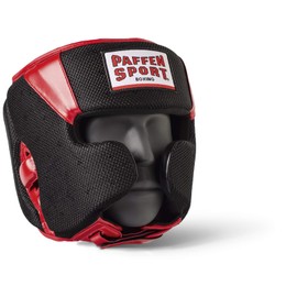 Paffen Sport STAR MESH Sparring headguard; black/red; Size: S/M