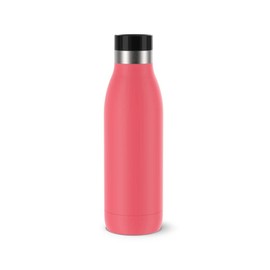 TEFAL BLUDROP Water Bottle, Reusable Stainless Steel Bottle, Hot and Cold Drinks, Dishwasher-Safe, Leak-Proof, 0.5 L, Coral
