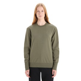 Icebreaker Merino Women's Central Long Sleeve Casual Wool Lounge Sweatshirt - Loden - X-Large