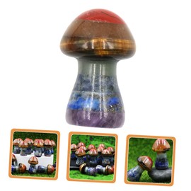 BESPORTBLE Mushroom Shape Stone Decor Unique Natural Stone Adornments for Garden Balcony and Flowerpot Decoration for Miniature Landscape Designs