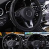 Tsuinz For Honda Car 15'' Black Leather Car Steering Wheel