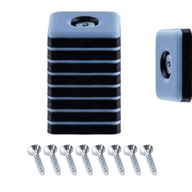 Pack of 32 Teflon Furniture Glides with Screw, 25 mm x 25 mm - 5 mm Thick, with PTFE Coating, Teflon Gliders, Chair Gliders, Floor Protection, Chair Leg Protectors, Grey Blue