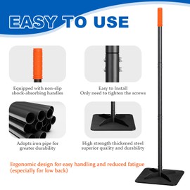 Vhelyom Steel Tampers Tool 12 X 12 Inch,Labor-Saving All-Steel Heavy-Duty, Landscaping, Installing Pavers and Repairing Asphalt Pavements, Black