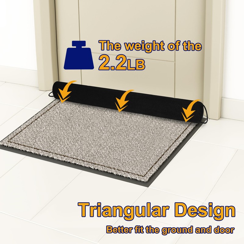 NABOWAN 32" Weighted Under Door Draft Stopper -Triangular Door Draft