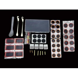 Bicycle Puncture Repair Kit Set of 53 - Lightweight Compact Perfect for Commuting and Traveling with Metal Tire Levers and Many Patches Emergency Repair Tool Puncture Repair Kit Bicycle Puncture