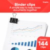 Staples Medium Binder Clips, 0.63" Capacity, Black, 144 Clips/Pack (ST32003)