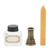 Retro Feather Pen Set Vintage Map Pattern Quill Pen Set