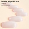 Virellay 24 Stück Künstliche Nägel Kurz, Einfarbig Square Nails zum