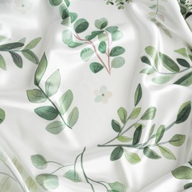 Sweet Jojo Designs Green Boho Floral Leaf Boy Girl Gender Neutral Unisex Baby Satin Fitted Crib Sheet Infant Newborn Nursery Toddler Bed Room Standard Mattress Sage White Bohemian Watercolor Botanical