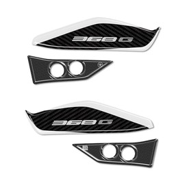 labelbike - 3D Sticker Motorcycle Hand Guards Protection and Decoration in Resin Compatible with Zontes 368 G 2025 - Colour Carbon White