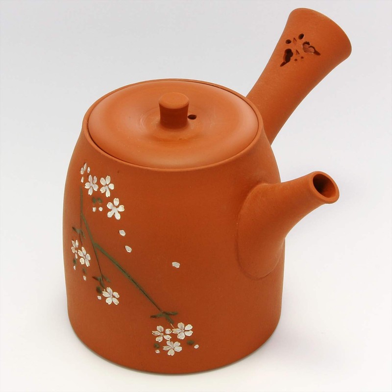 Tokoname Ware F85 Aomine Shududiritate Cherry Blossom Inka Teapot, 6.4