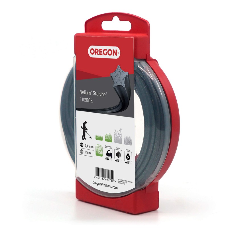 OREGON 110985E Nylium Star Strimmer Line, 2.4 mm, 15 m