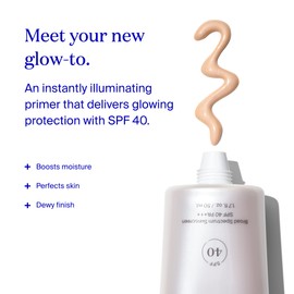 Supergoop! Glowscreen (SPF 40) - 2.5 fl oz - Glowy Primer + Broad Spectrum Sunscreen - Adds Instant Glow - Helps Filter Blue Light - Boosts Hydration with Hyaluronic Acid, Vitamin B5 & Niacinamide