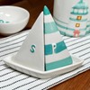Salt Pepper Set Sail Boat Ceramic Novelty Kitchen Seaside Nautical