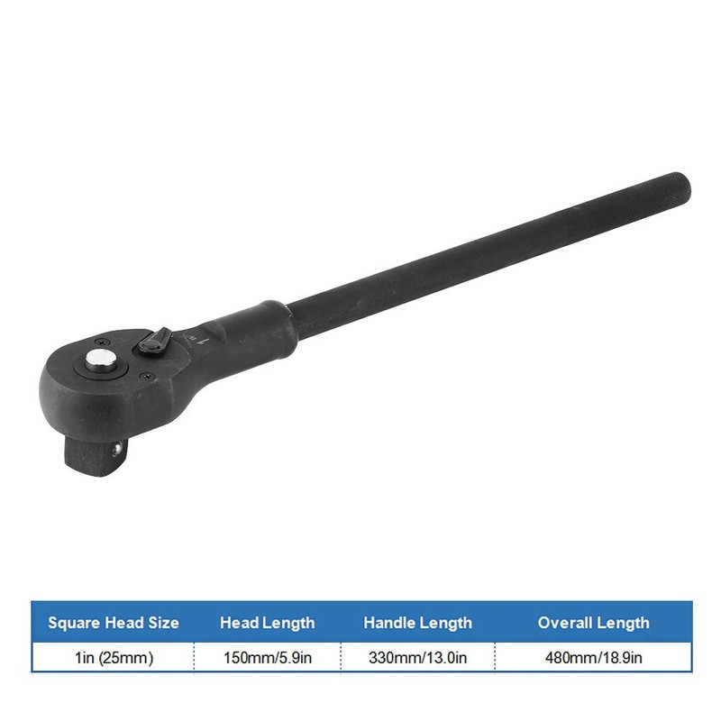 1 inch Ratchet Heavy Duty Drive Ratchet Wrench Lengthened Auto