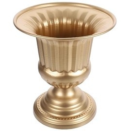 HOMSFOU - Jarrón de Metal para Trompeta de Boda, jarrón de urna Dorada, centros de Mesa de Boda, florero, arreglo de Flores, decoración de Fiesta de Navidad