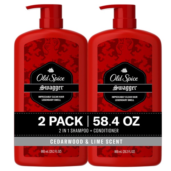 Old Spice Swagger 2-in-1 Shampoo and Conditioner for Men, Get
