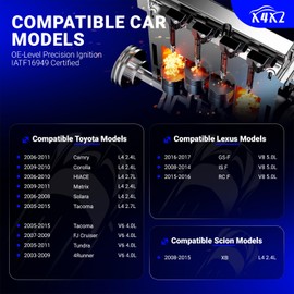 UF495 Ignition Coil & 6176 Double Iridium Spark Plug for 4.0L V6 Toyota 2005-2015 Tacoma,2007-2009 FJ Cruiser,2005-2011 Tundra,2003-2009 4Runner 90919-02248 90919-A2001 5C1419 C1426 (set of 6)