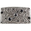 BELTINGER Belt Buckle Black Flowers 4.0 cm | Buckle Interchangeable