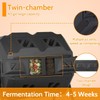 Capacmkseh 43 Gallon Compost Bin Outdoor Compost Tumbler Outdoor Composting