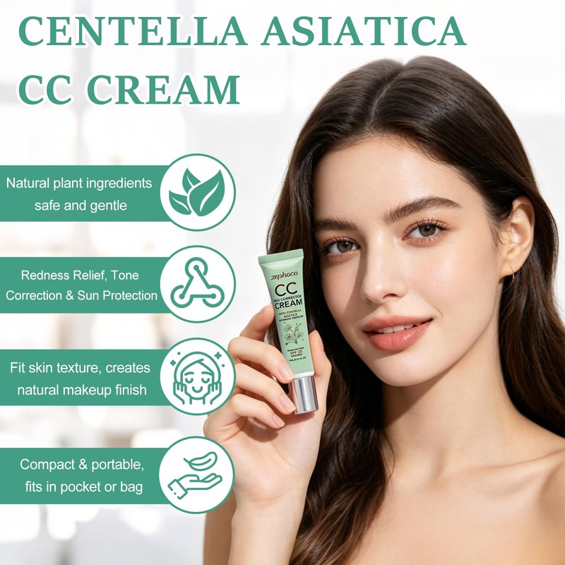 CC Red Correct Creme mit Centella,Deckender Teint,Dull Correct Creme