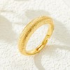 Kokoma Minimalist Gold Plated Chunky Statement Ring, Adjustable Open Band