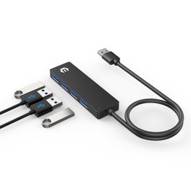 Tiergrade USB Hub, 4-Port USB Hub with 5V/2.4A Power Delivery for Laptop, Type C Hub with Extra Power Charging Port