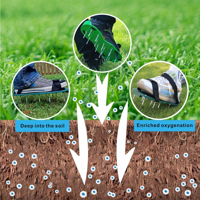 Lawn Aerator Shoes Upgrades Aeration Shoes for Lawn Heavy Strap