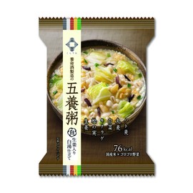 Supportive Sake Production, Sanitary Series, Five Yuku Porridge, White, 0.6 oz (18.6 g) x 10 Pcs, With Ginger, Made in White Water, Freeze Dried, Porridge, Low Calories, Easy Cooking