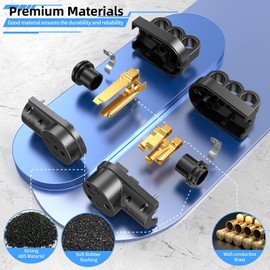 50 Amp RV Female Plug Connector NEMA 14-50R Outlet Repair Extension Cord Ends Replacement for EV Charging with Handle 220V 3 Pole 4 Wire Grounding Industrial Grade ETL Listed