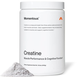 Momentous Creatine Monohydrate Powder - Creatine Powder - Supports Strength, Lean Muscle, & Recovery for Men & Women - NSF Certified for Sport - 5 g per Serving - 90 Servings