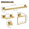 TURS 10-Piece Bathroom Hardware Accessories Set Brushed Gold Towel Bar