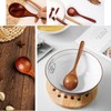Suuwwn Natural Wooden Spoons, Set of 4 Wooden Spoons, Tablespoons,