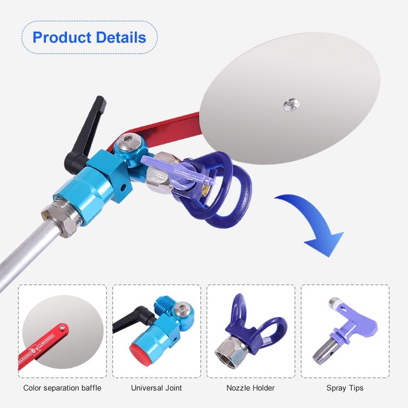 Sprayer Airless Accessories Extension Rod 2 x 30 cm +